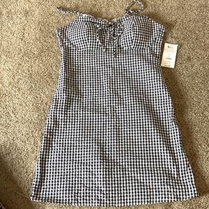 Black and white plaid dress